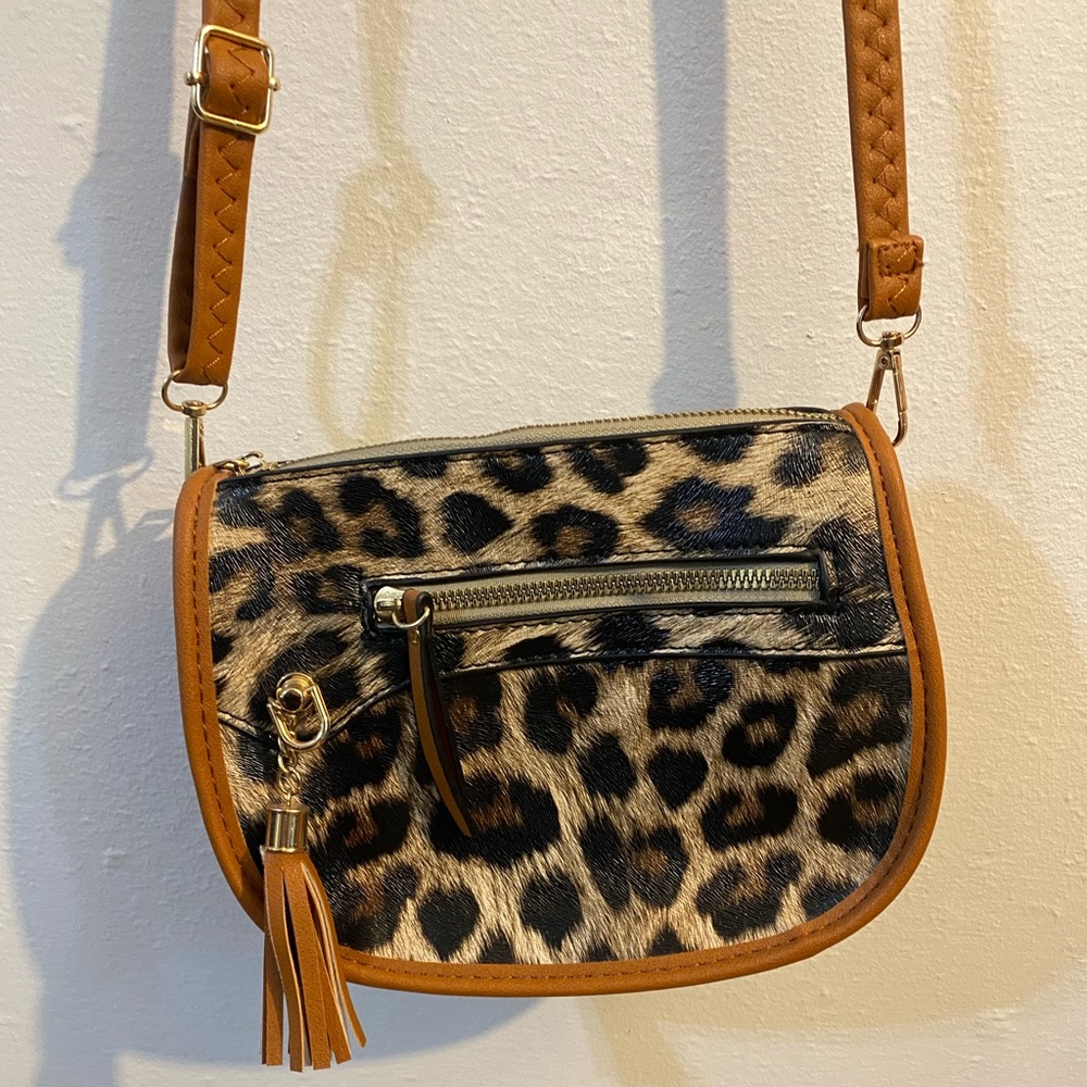 Over The Shoulder Leopard Purse